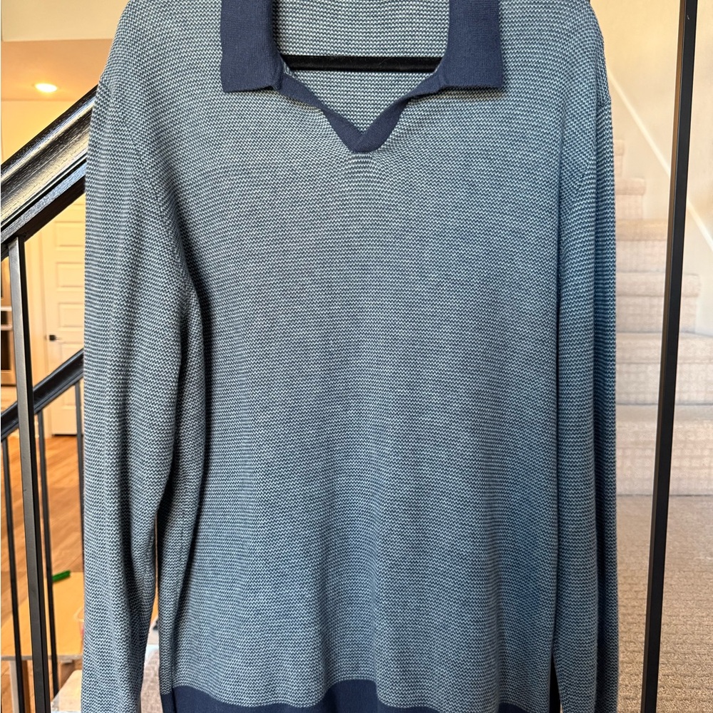 Marine Layer Liam Long Sleeve Sweater Polo
